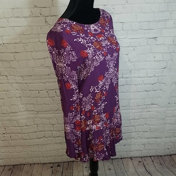 NWOT FREE PEOPLE floral open back dress, sz M - Picture 2 of 5